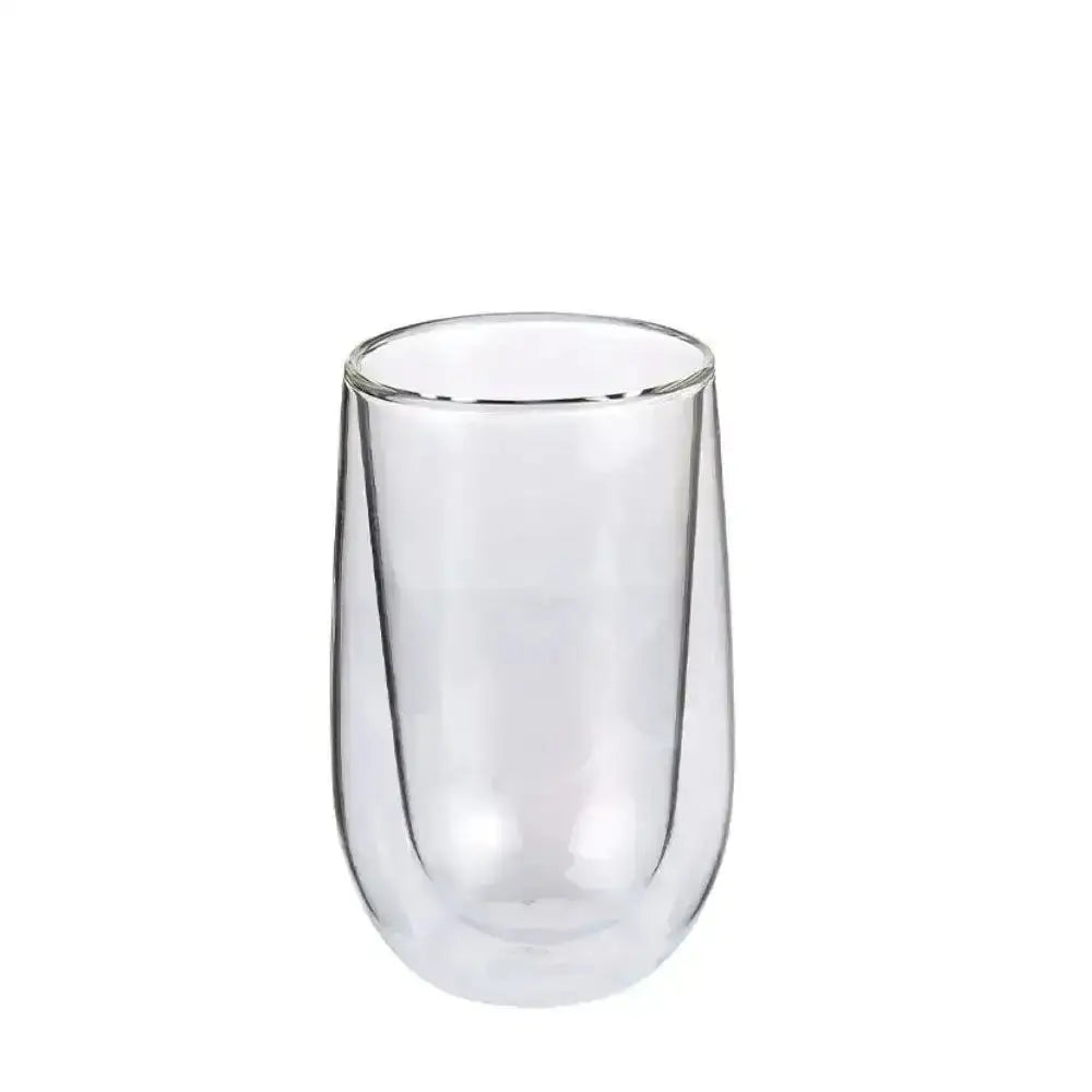 Double-walled latte glass, clear, cylindrical, premium kitchenware from Cookin Stores
