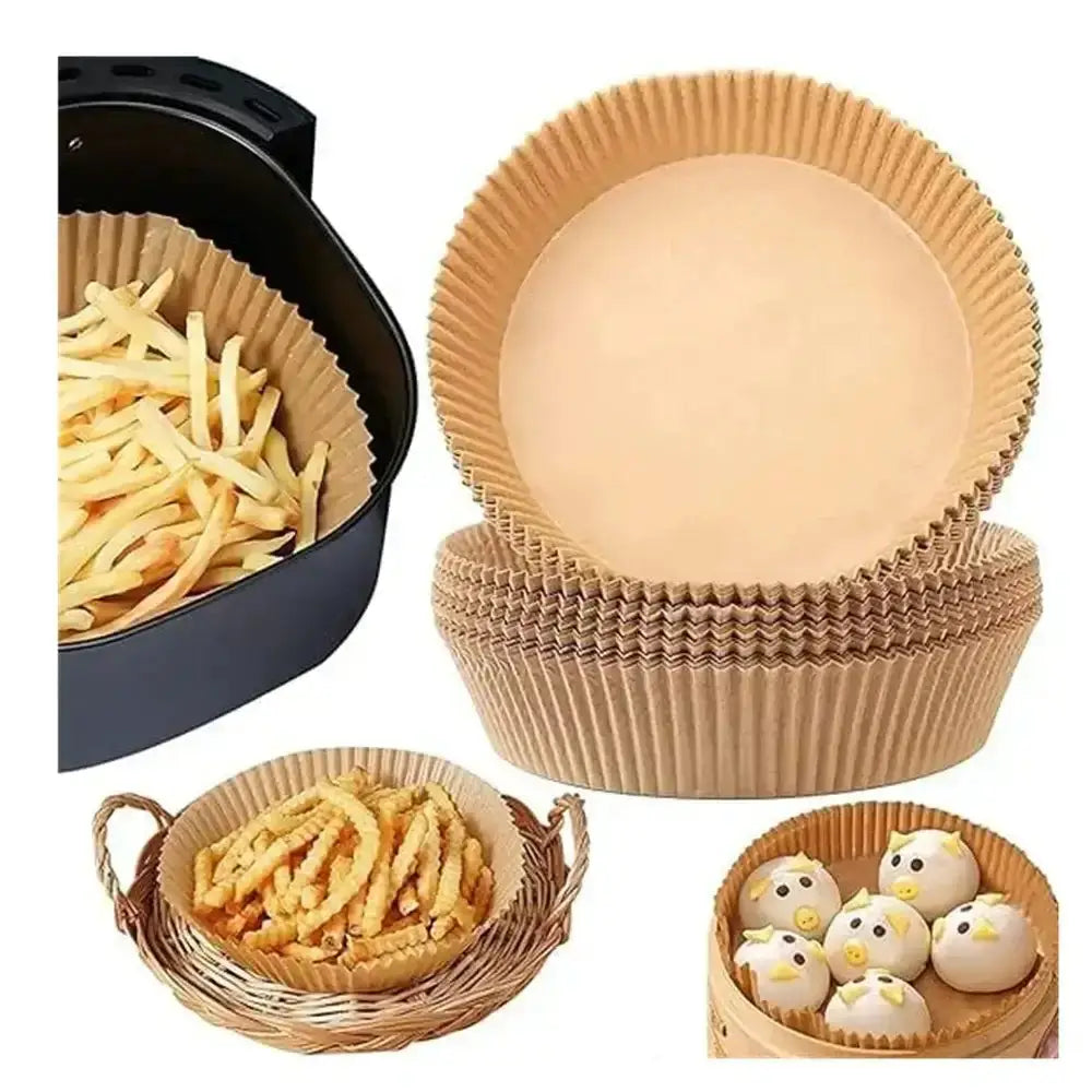 Set of brown paper cups used for cooking and serving food.