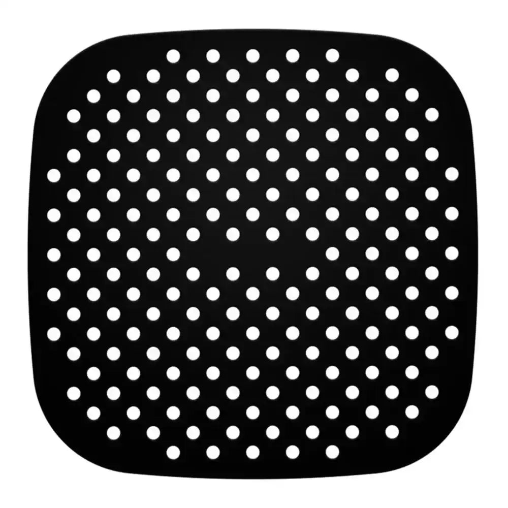 Black square with white polka dot pattern