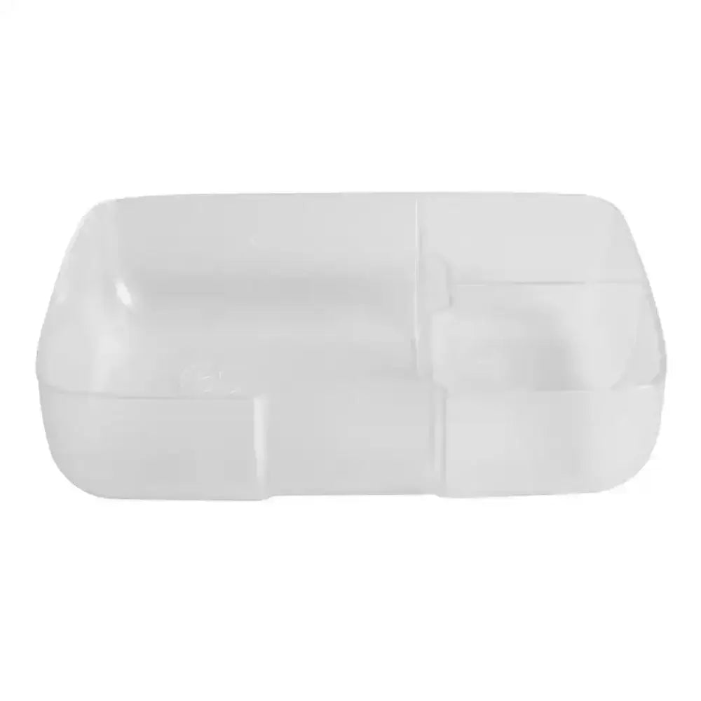 Clear plastic Crunchbox Classic lunchbox 3-compartment insert on white background, Cookin Stores