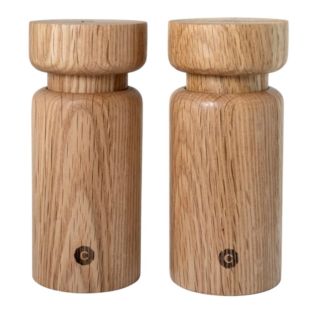 CrushGrind Helsinki Oak Salt and Pepper Grinder Set