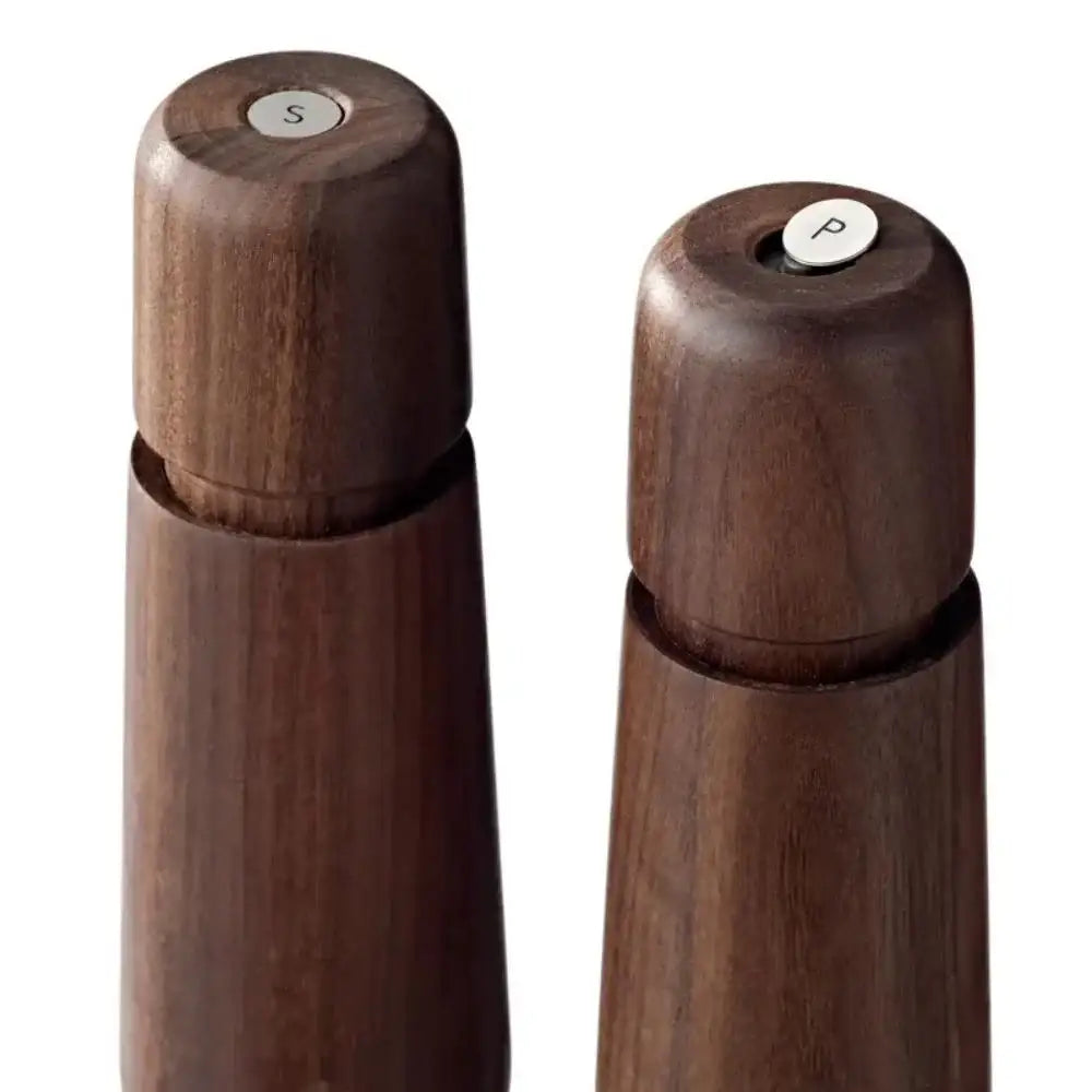 CrushGrind walnut salt and pepper grinders, 17cm, premium kitchenware at Cookin Stores