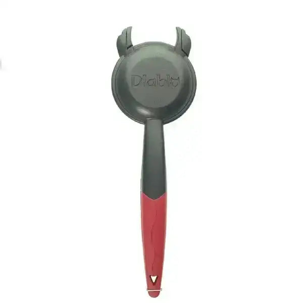 Diablo titanium non-stick jaffle iron with red handle on white background, Cookin Stores kitchenware