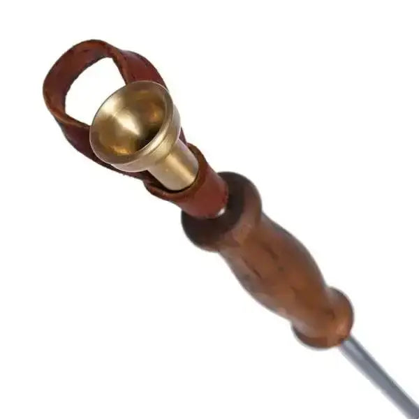 Donkey Long Tong brass kitchen blower with wooden handle and leather strap, premium cookware at Cookin Stores