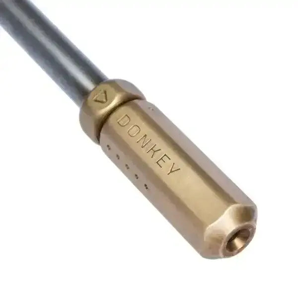 Brass Donkey Long Tongue fire blower kitchen tool on white background, Cookin Stores