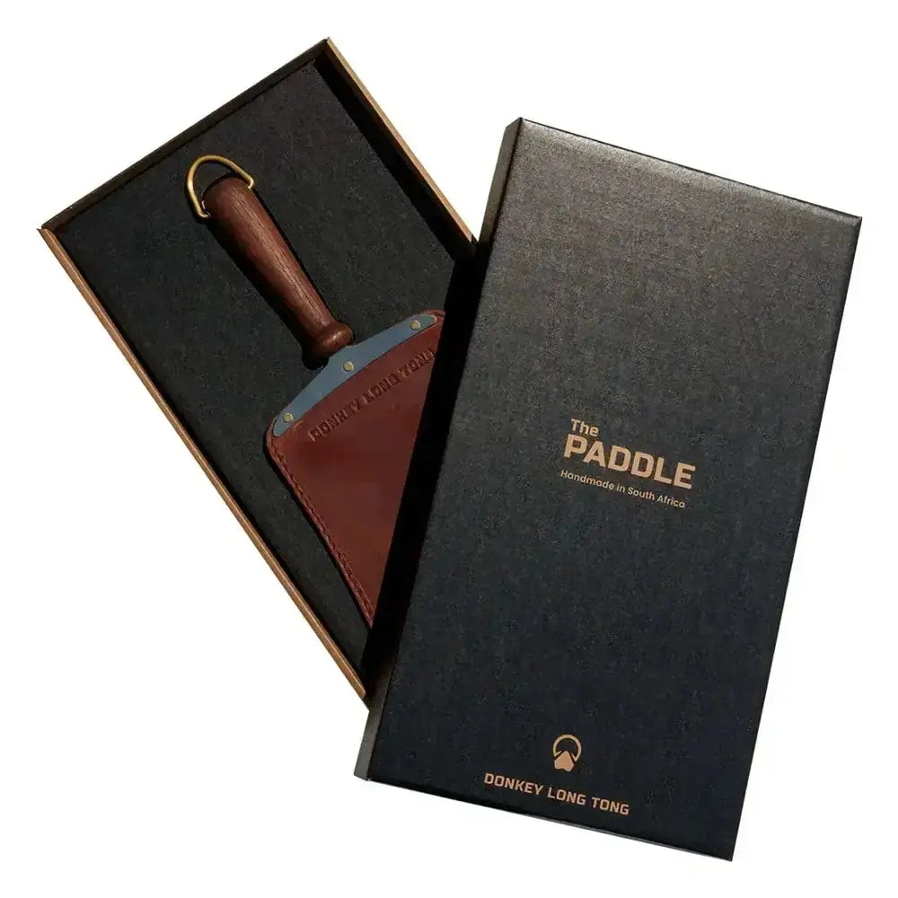 Donkey Long Tong leather handheld paddle in gift box, premium kitchenware from Cookin Stores