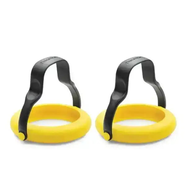 Dreamfarm Flegg 2-set yellow kitchen utensil holders with black handles on white background