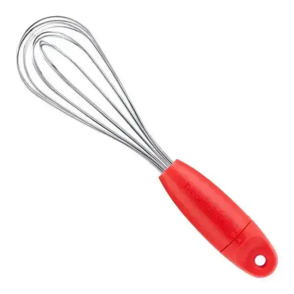 Dreamfarm Mini Flisk whisk with red handle, premium kitchenware at Cookin Stores