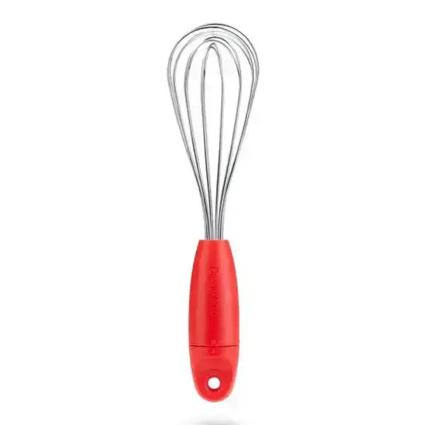 Dreamfarm Mini Flisk whisk with red handle, premium kitchenware at Cookin Stores