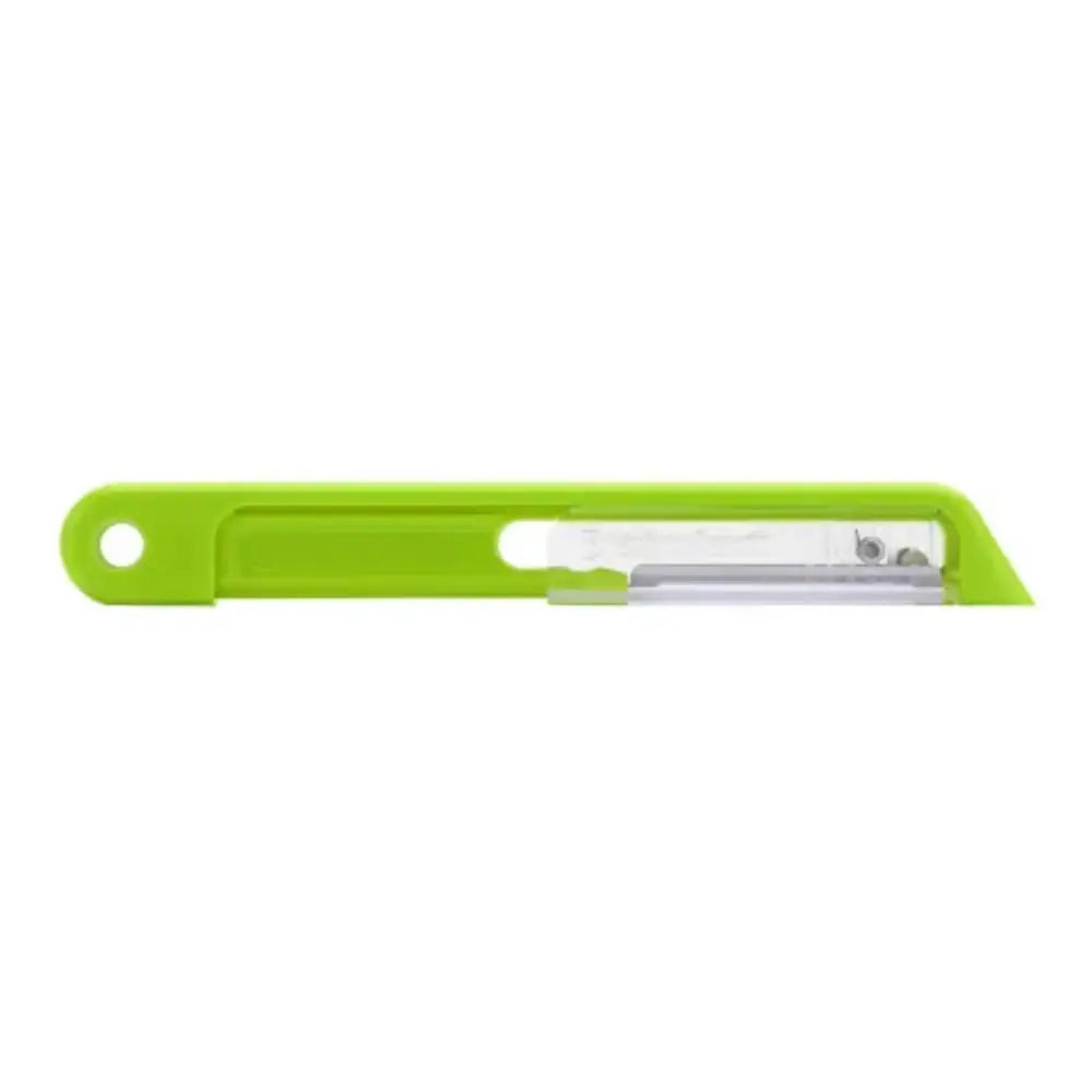 Green peeler with a white background