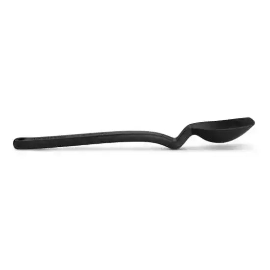 Black spoon on a white background