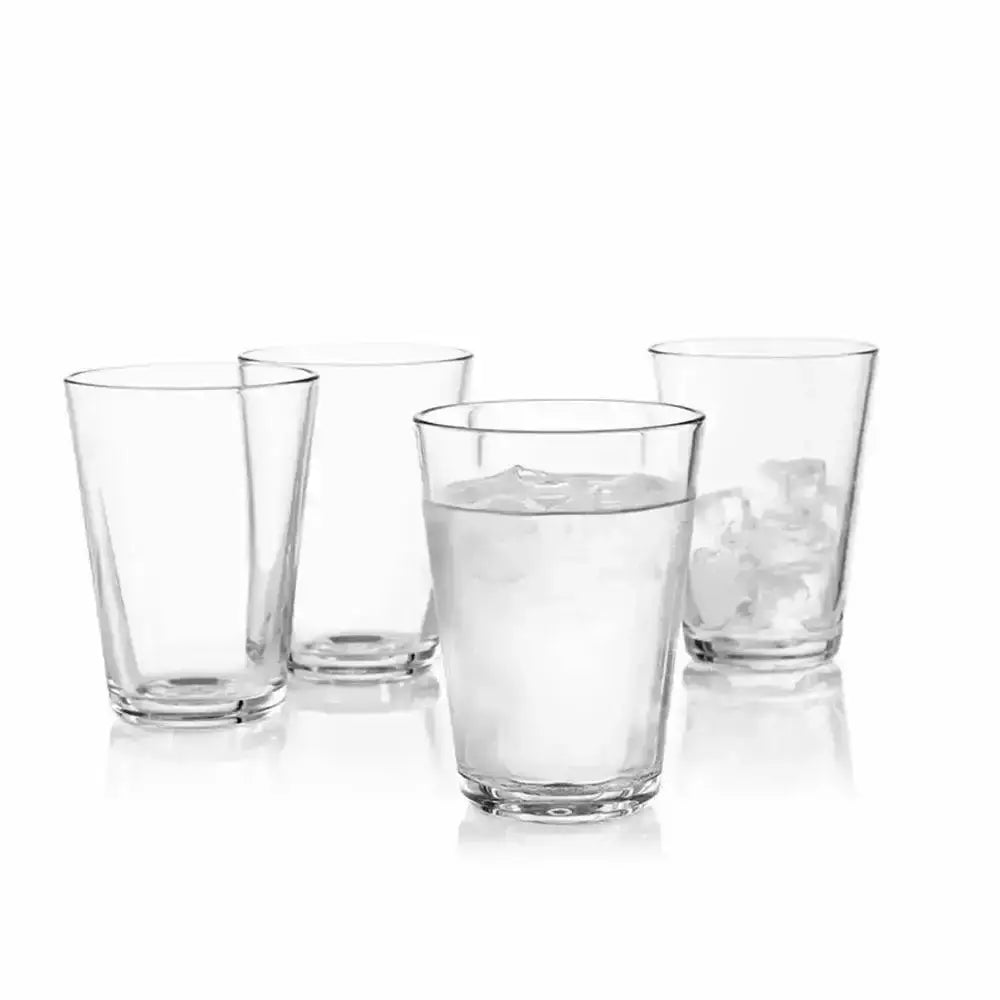 Set of four clear EVA Solo tumblers 350ml with ice and water, premium kitchenware at Cookin Stores