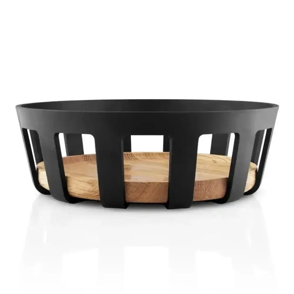 Eva Solo Nordic bread basket with black frame and wooden base, premium kitchenware at Cookin Stores