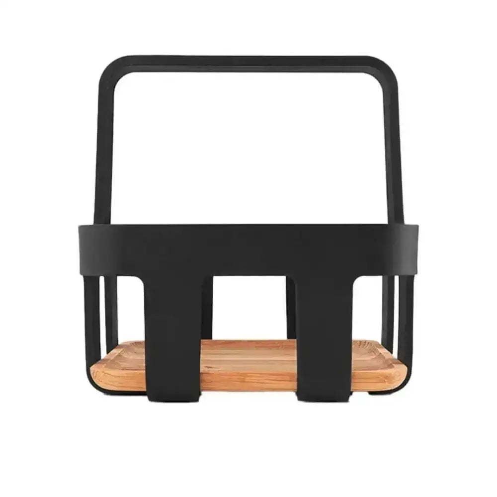 Eva Solo Nordic table caddy with black metal frame and wooden base, modern kitchen organizer