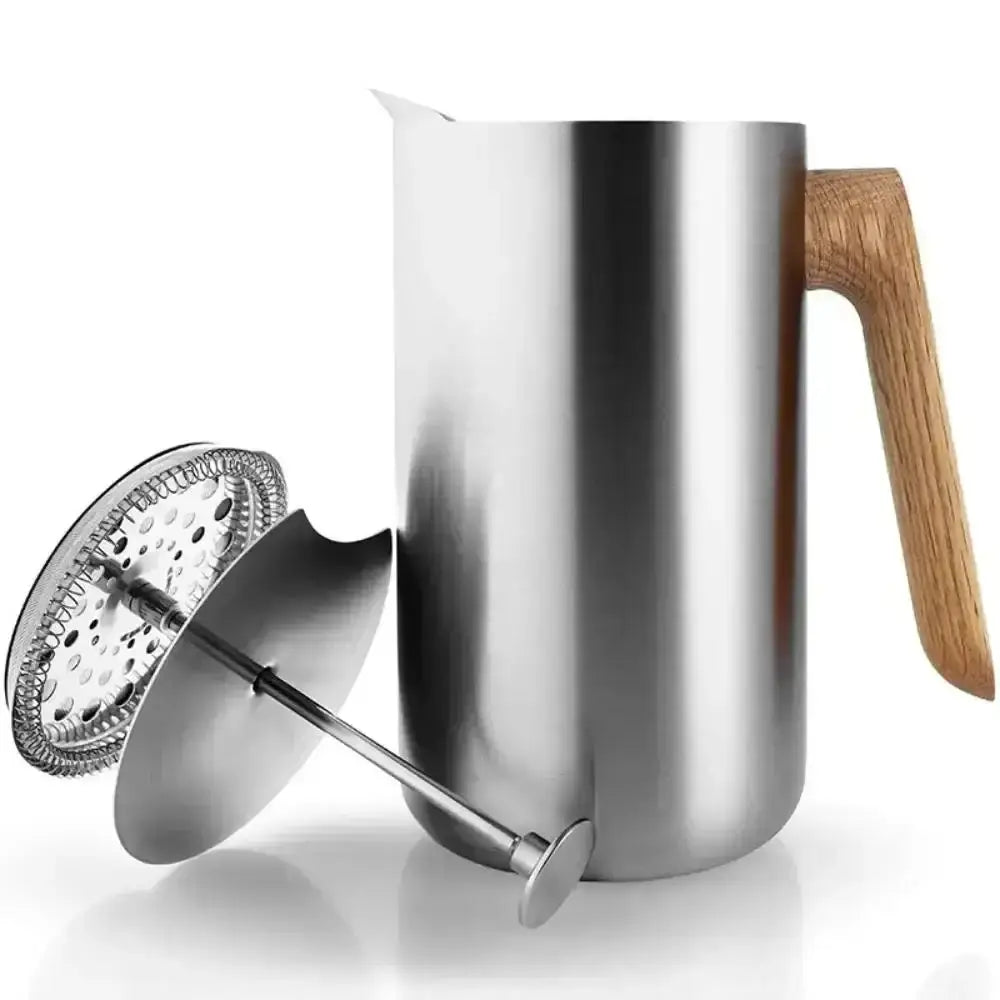 Stainless steel Eva Solo Nordic thermo insulated cafetiere with wooden handle, Cookin Stores