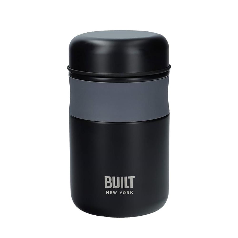Built Stainless Steel Insulated Food Flask 490ml Black