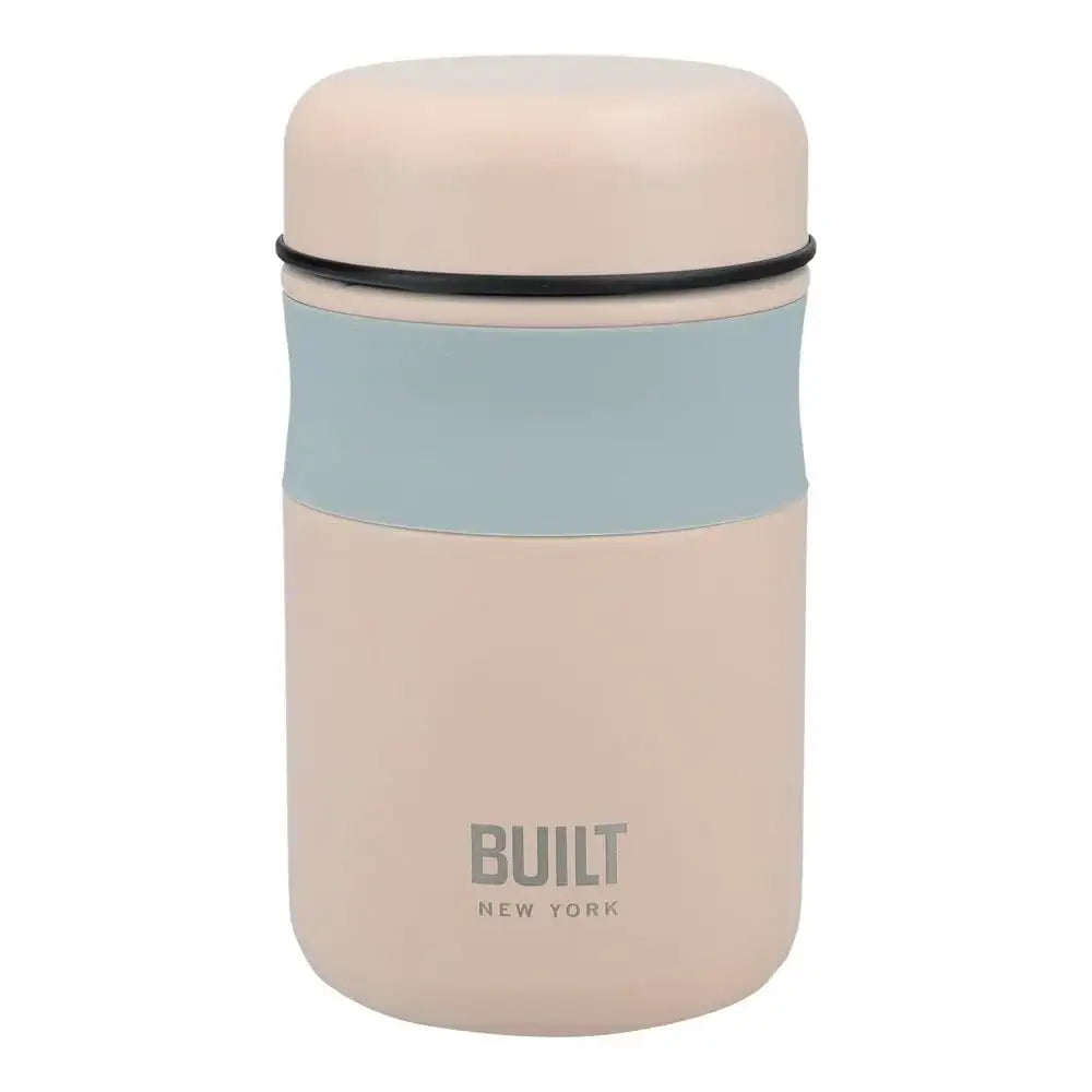 Built Stainless Steel Insulated Food Flask 490ml Pale Pink