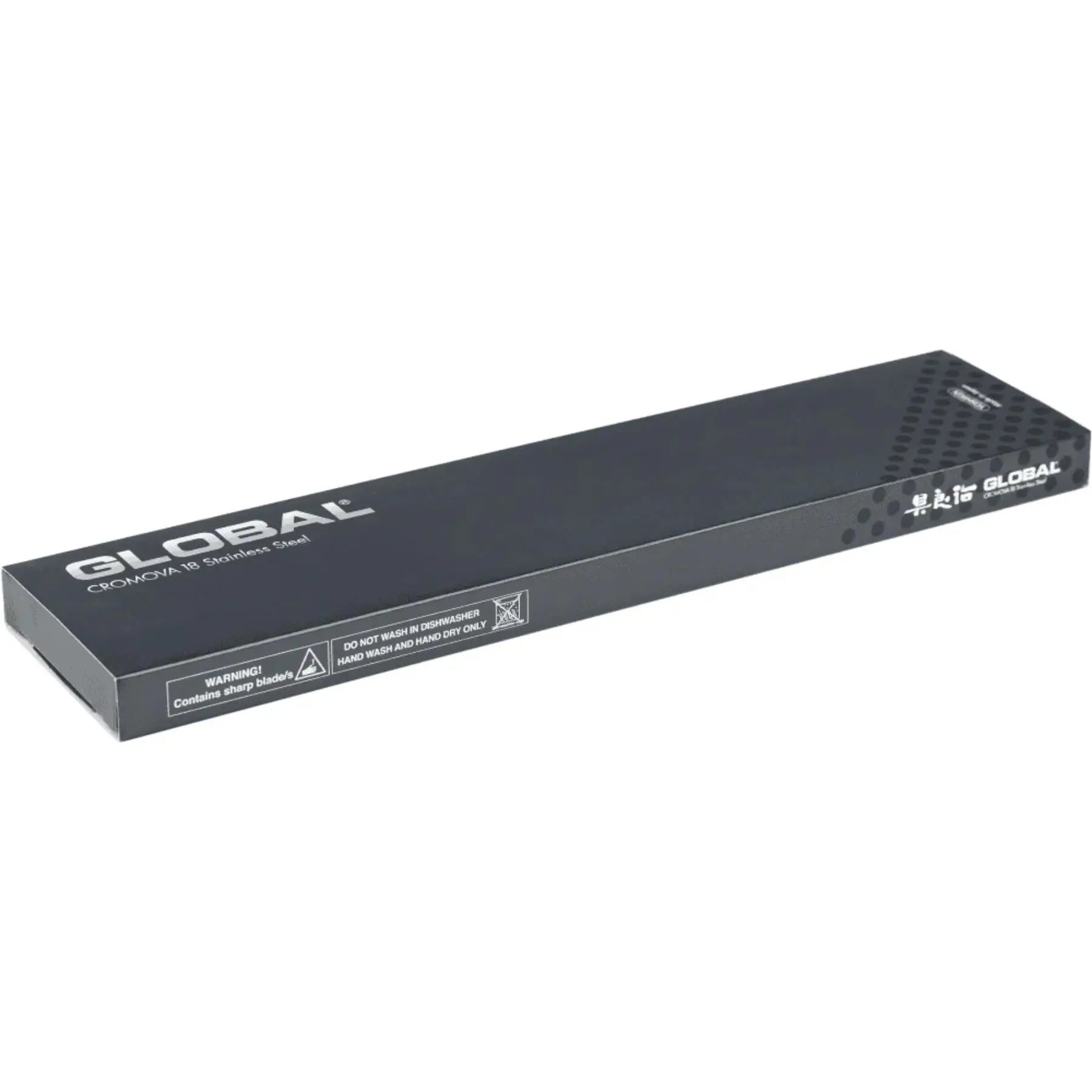 Global Knife in it's box on a white background