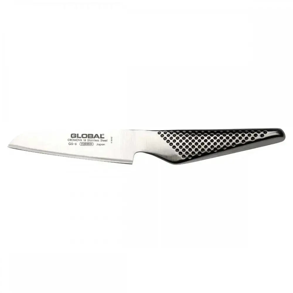 Knife with a textured handle on a white background