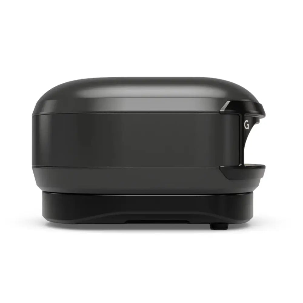 Black pizza oven on a white background