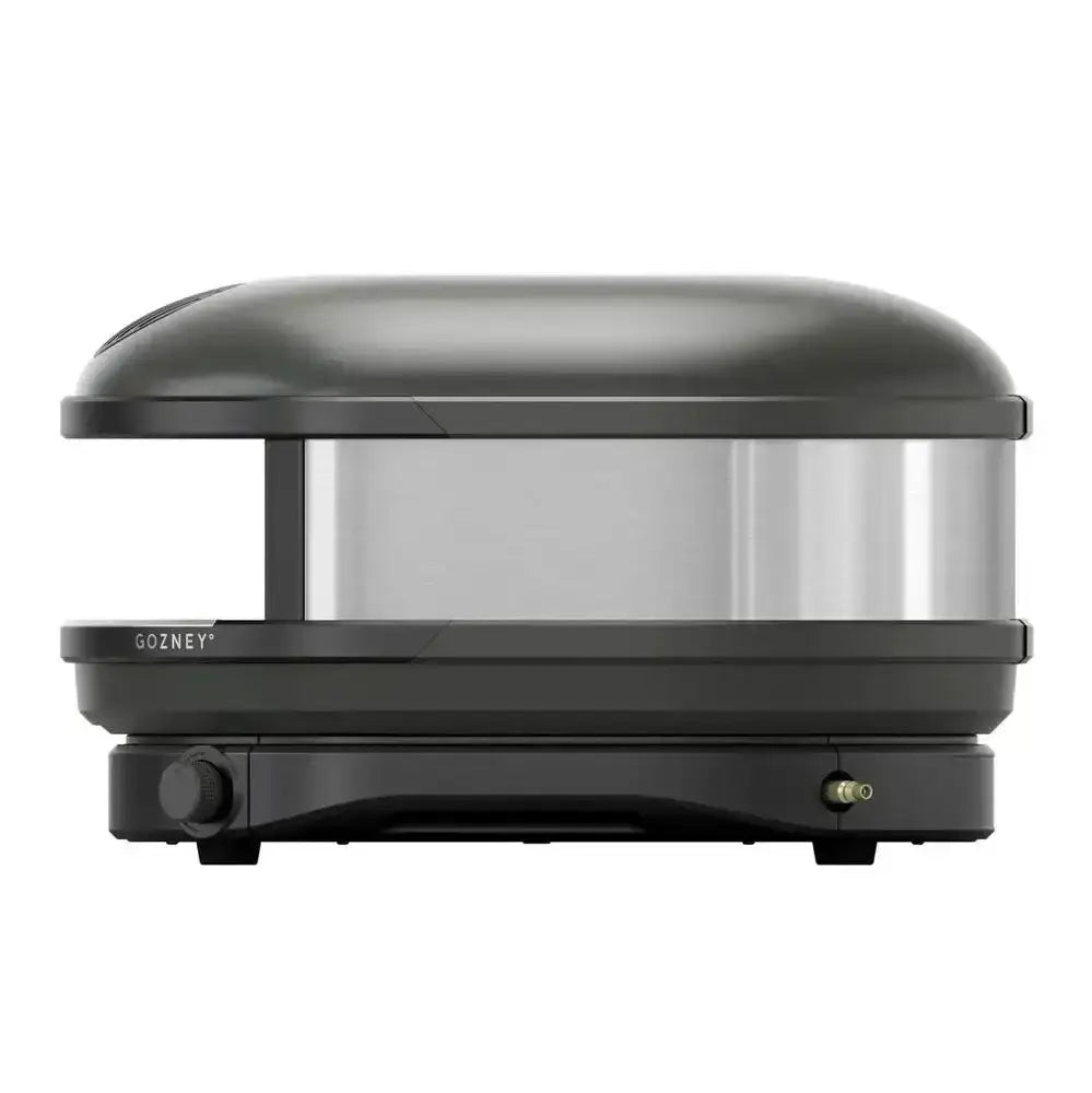 Gozney Arc XL 16-inch compact outdoor pizza oven in black, modern kitchenware at Cookin Stores