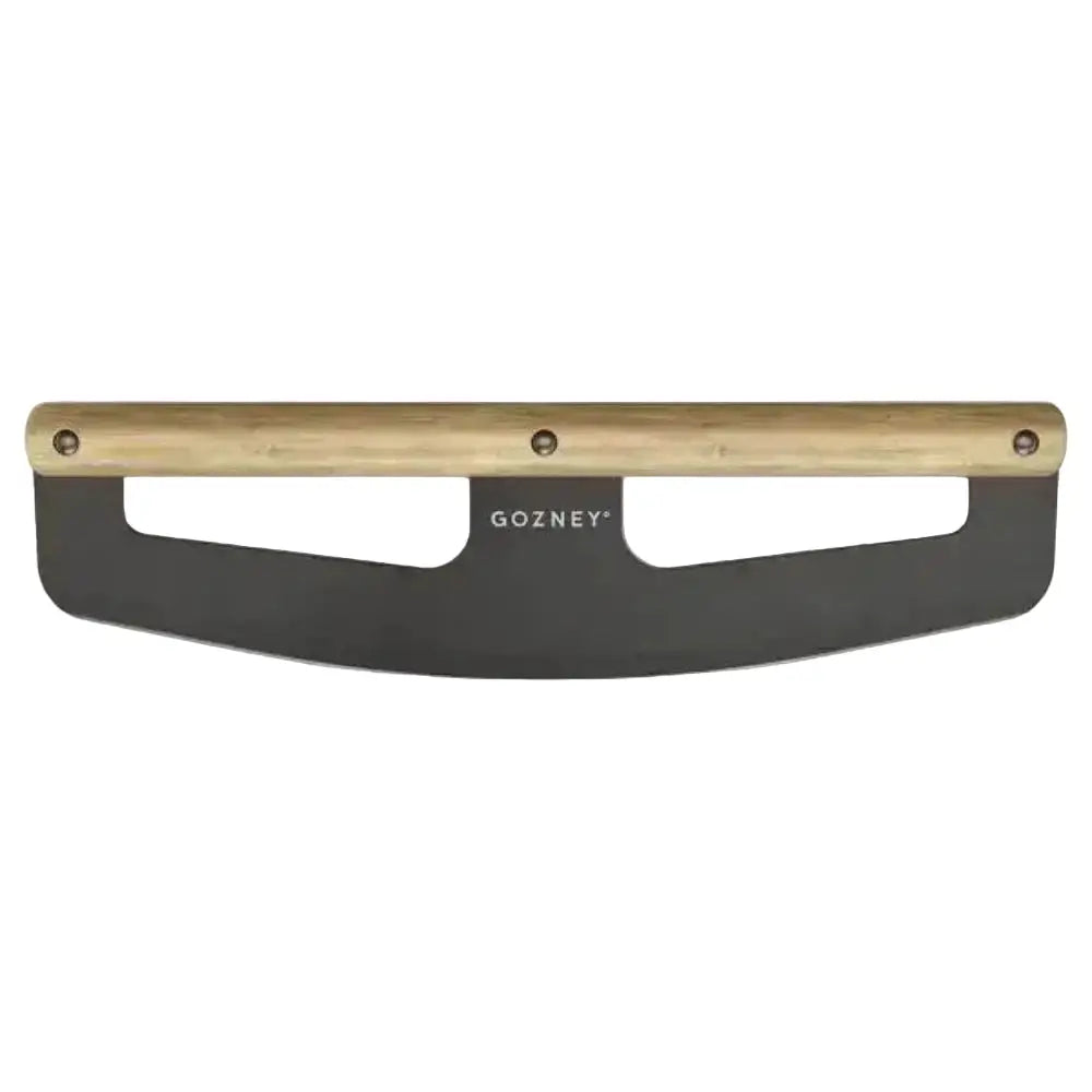 Gozney pizza cutter rocker with wooden handle on white background, premium kitchenware at Cookin Stores