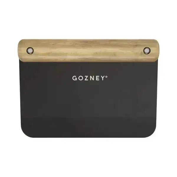 Gozney pizza dough cutter with wooden handle and black blade, premium kitchenware at Cookin Stores