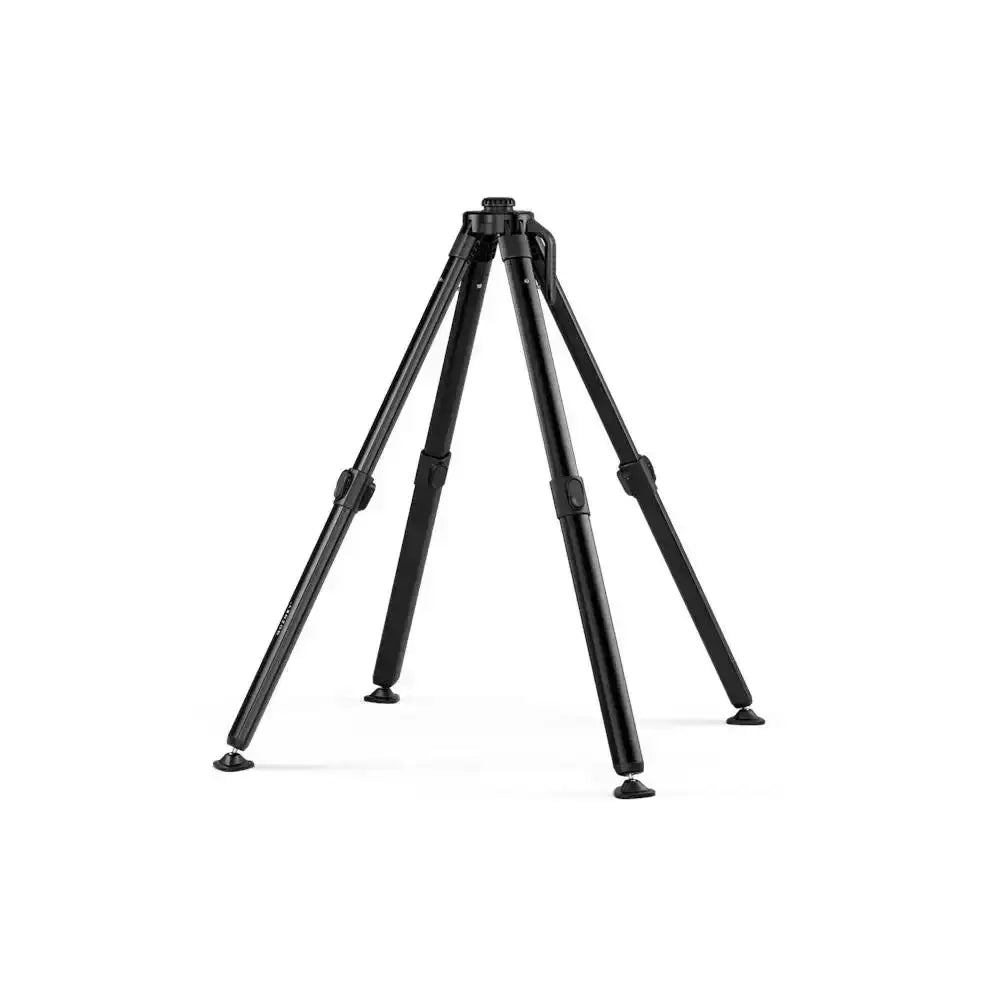 Black Gozney Tread Venture Stand for outdoor cooking, sturdy tripod on white background