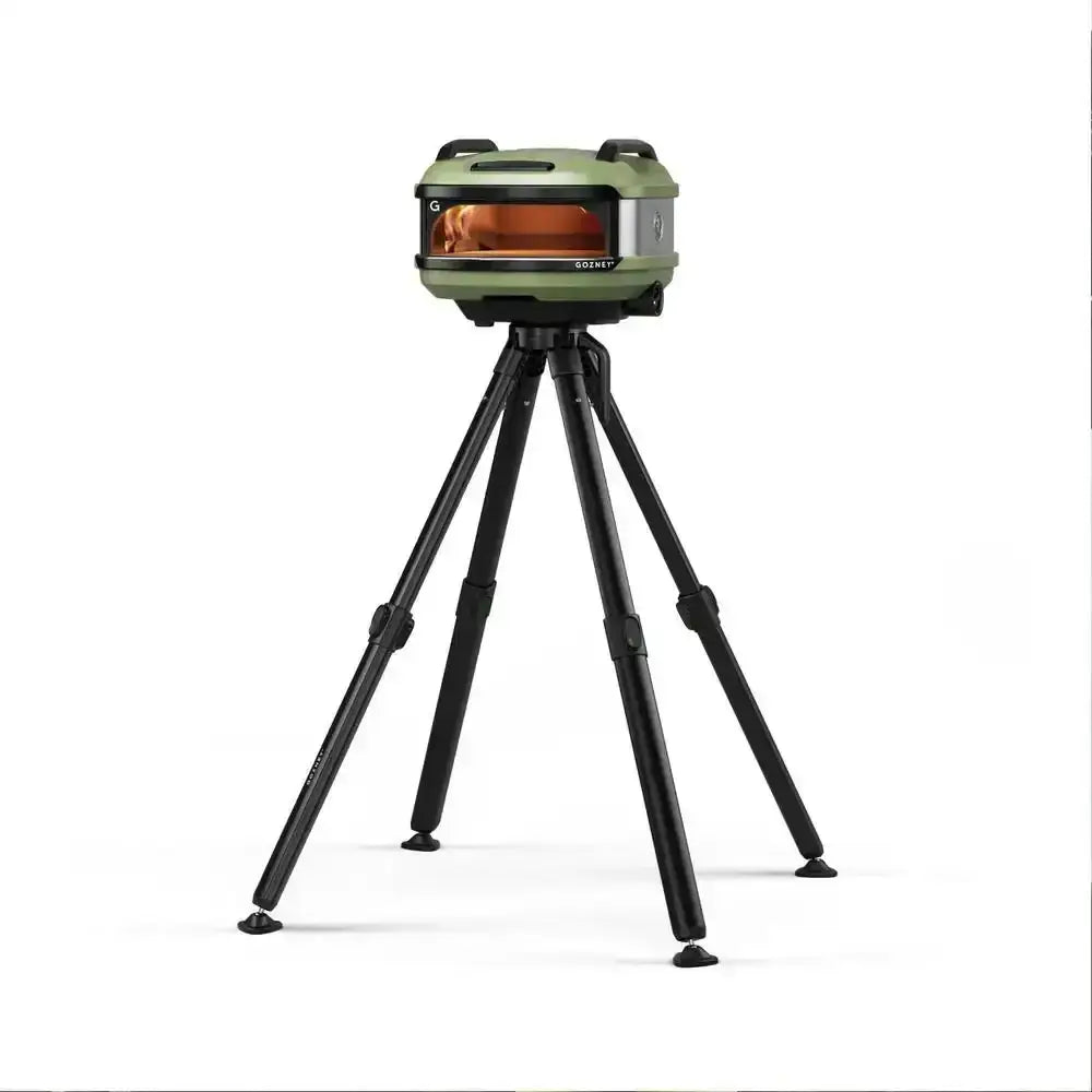 Gozney Tread portable outdoor pizza oven with tripod stand, premium kitchenware at Cookin Stores