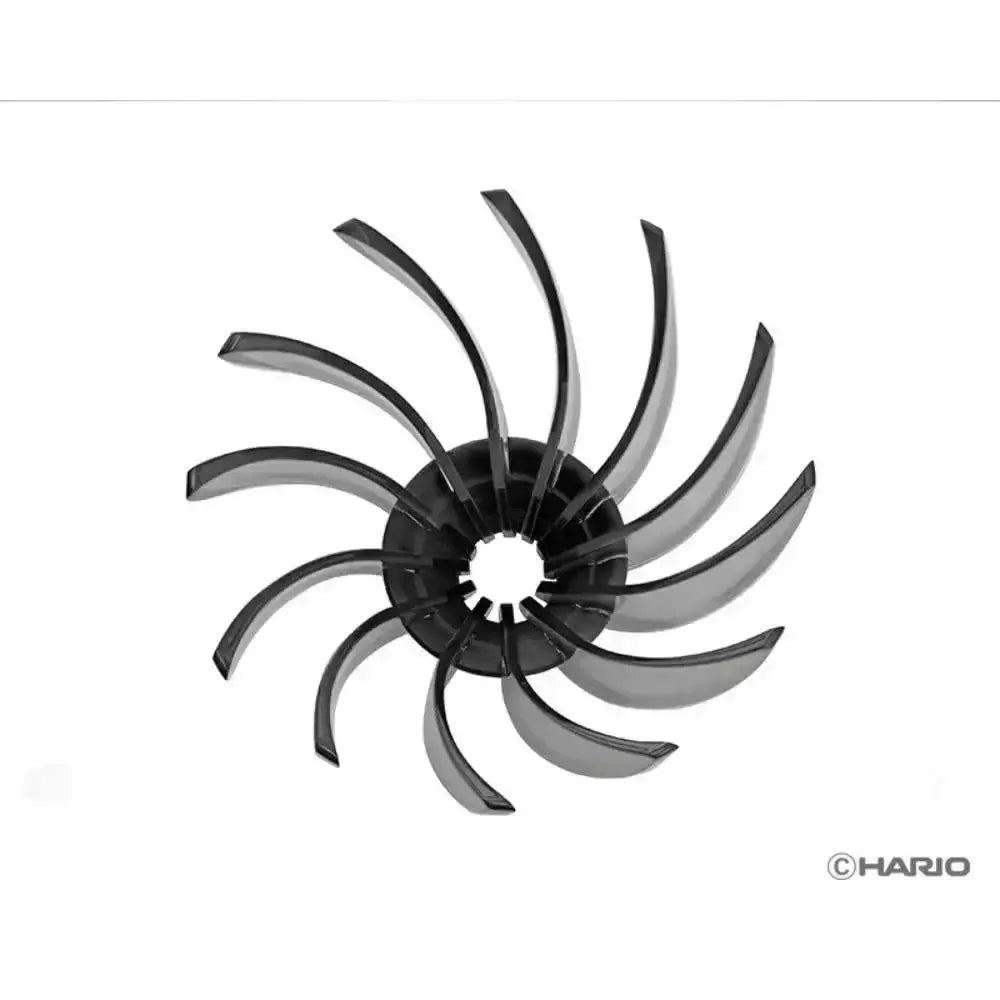 Black metal filter wheel on a white background with 'Hario' branding.
