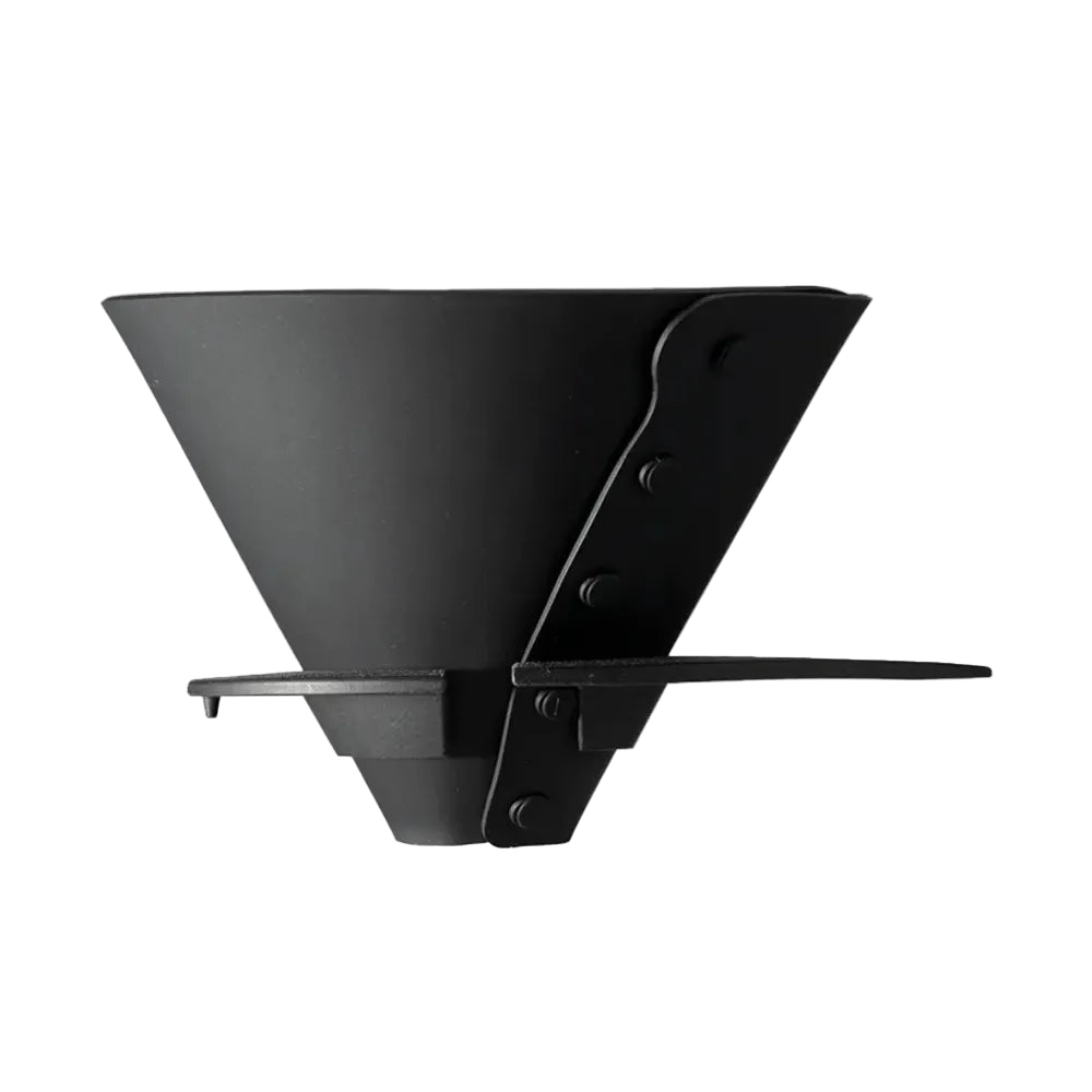 Black funnel on a white background