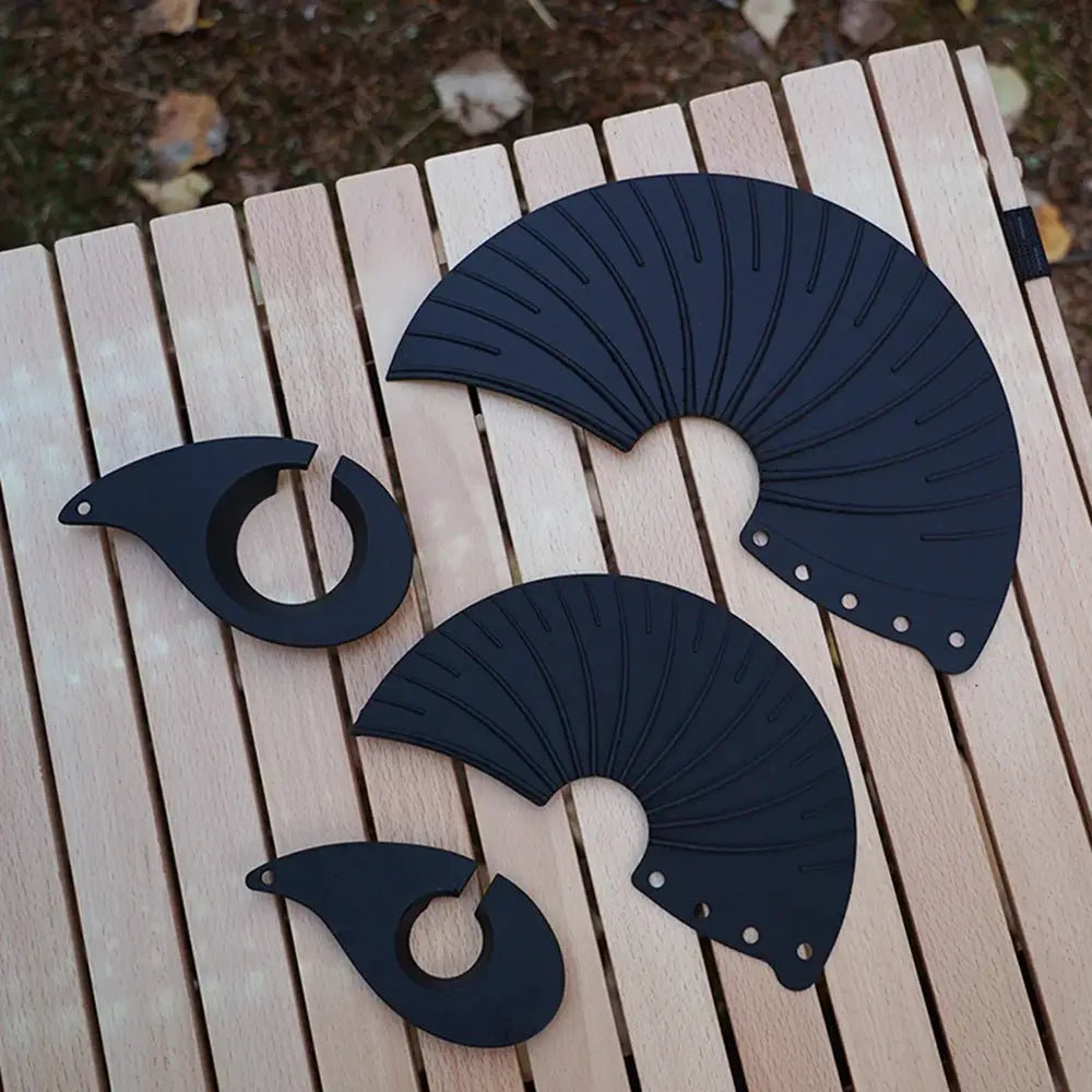 Black silicone fan-shaped and teardrop-shaped protective covers for hario v60 zebrang black flat pour-over dripper 02