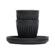 Huskee Espresso Cup and Saucer Charcoal 90ml Set of 2