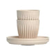 Huskee Espresso Cup and Saucer Natural 90ml Set of 2