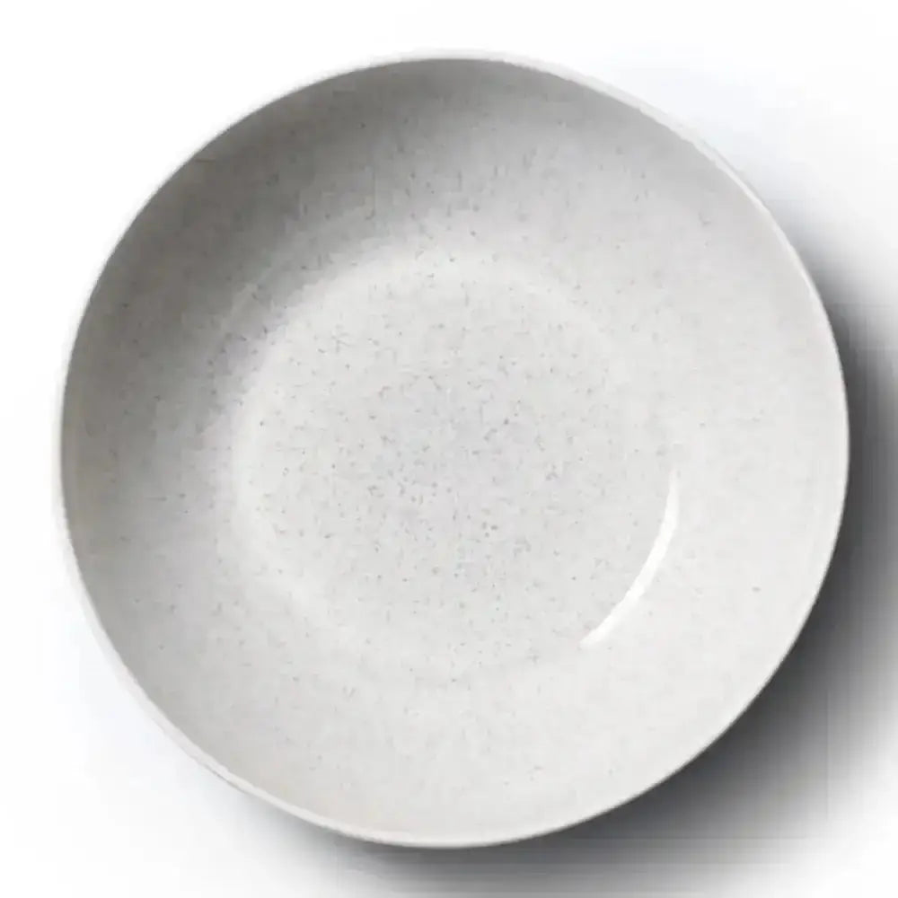 Gray ceramic bowl on a white background