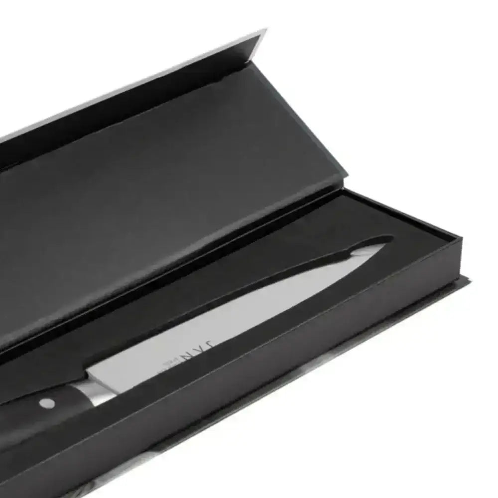 Knife in a black box on a white background