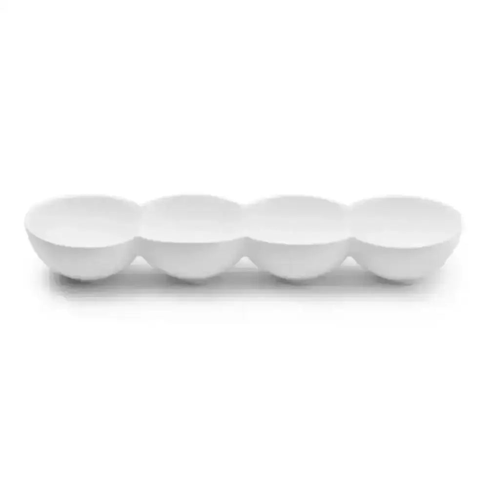 White wavy ceramic plate on a white background