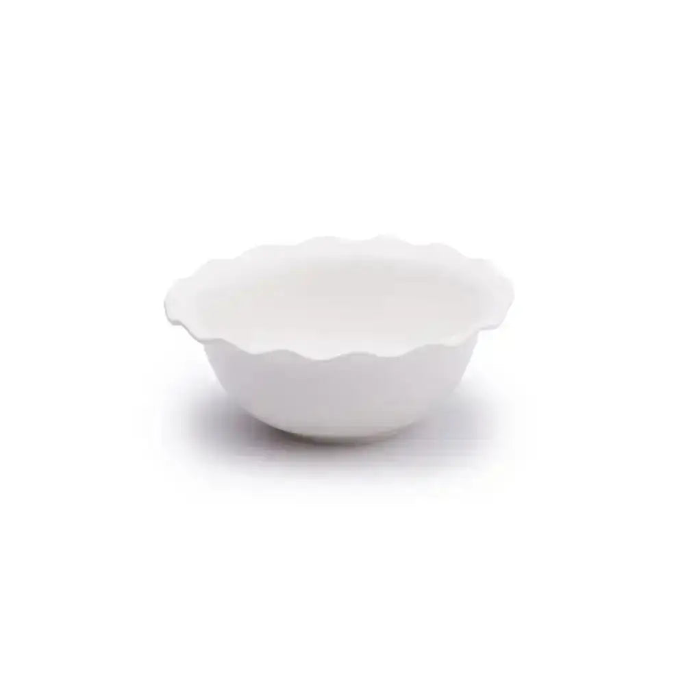 White ceramic bowl on a white background