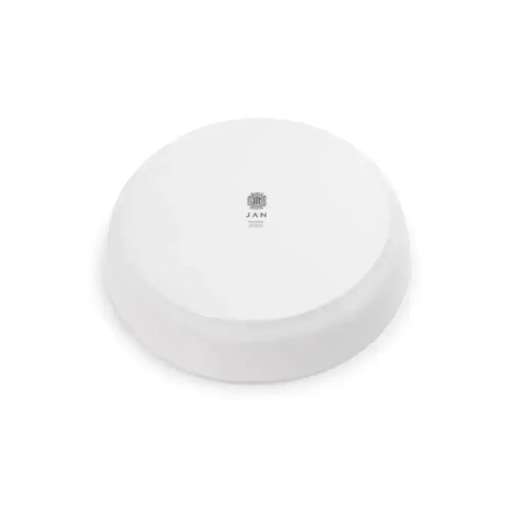 Round low bowl white with 'JAN' branding on a white background