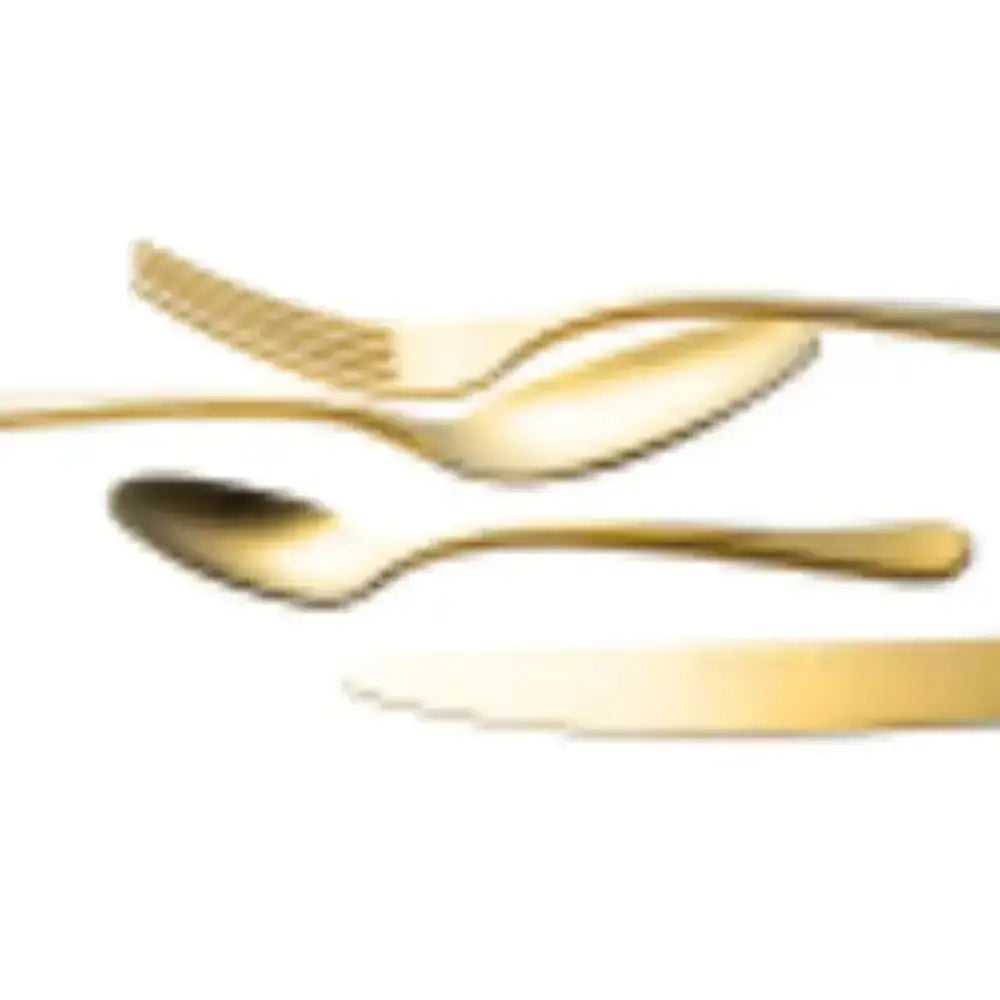 Jenna Clifford Modera Satin Gold Cutlery Set 16 Piece.