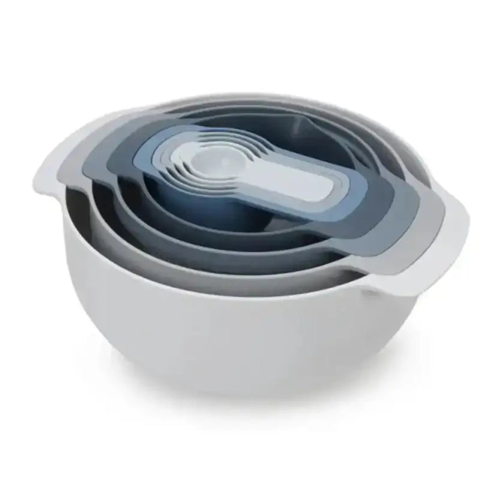 Set of nested bowls on a white background