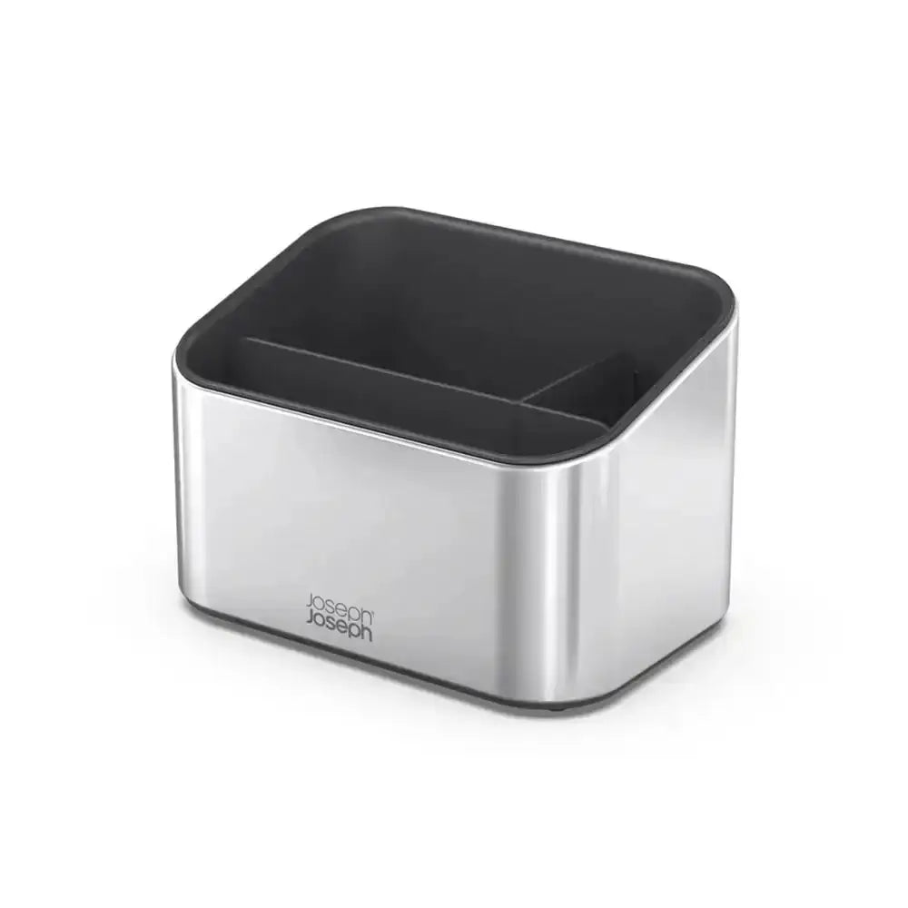 Silver and black container with 'Joseph Joseph' branding on a white background