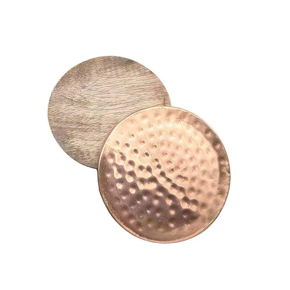 Just Copper Dimple Copper Coaster Set of 2