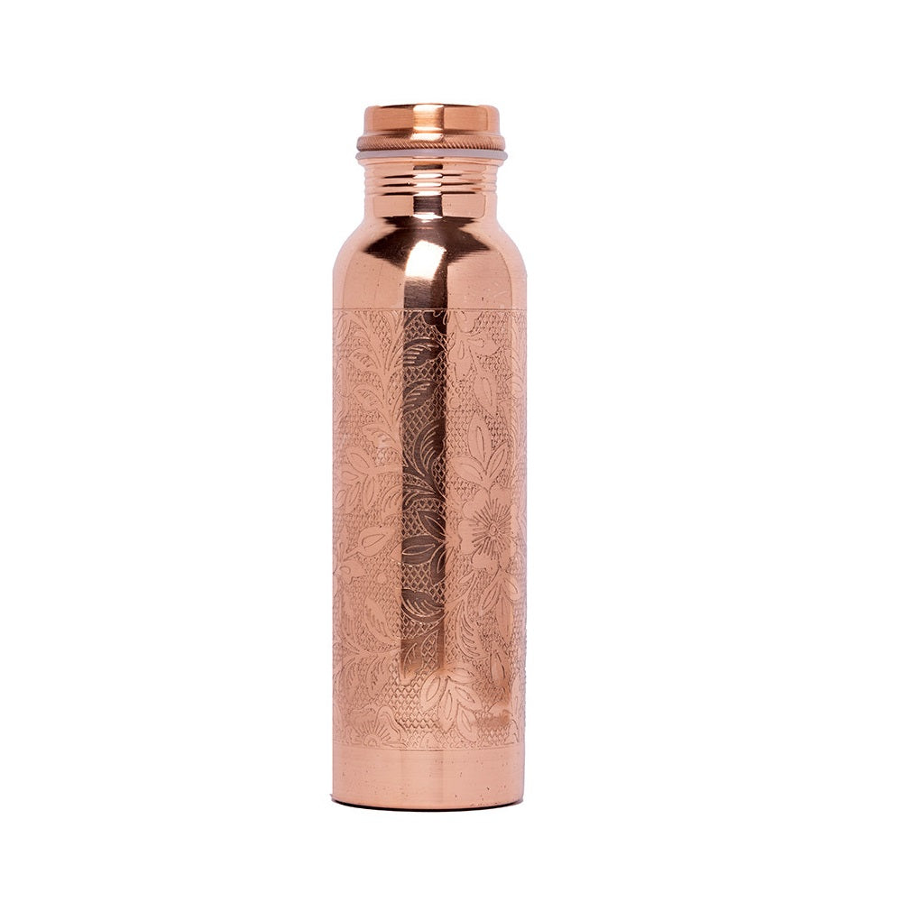 Just Copper Embossed Copper Bottle 900ml