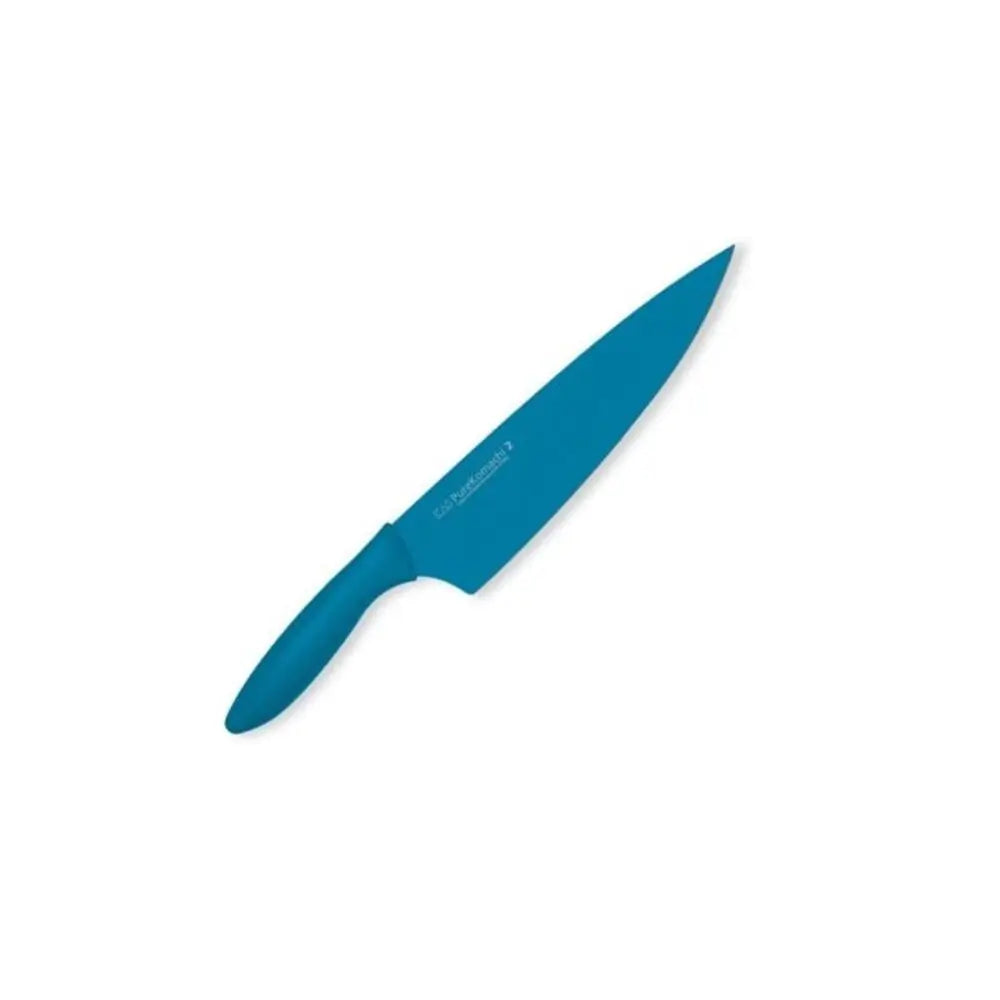 Blue knife on a white background