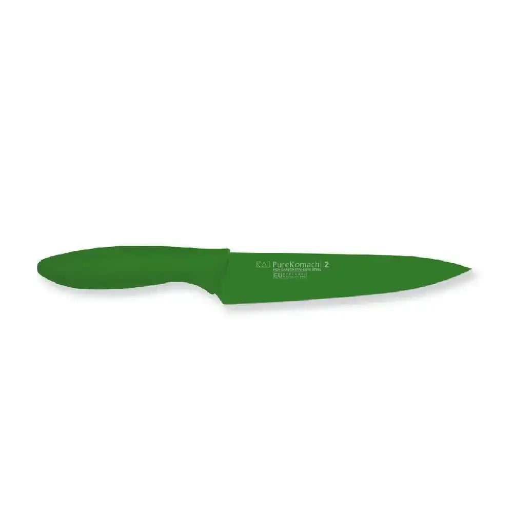 Green knife on a white background