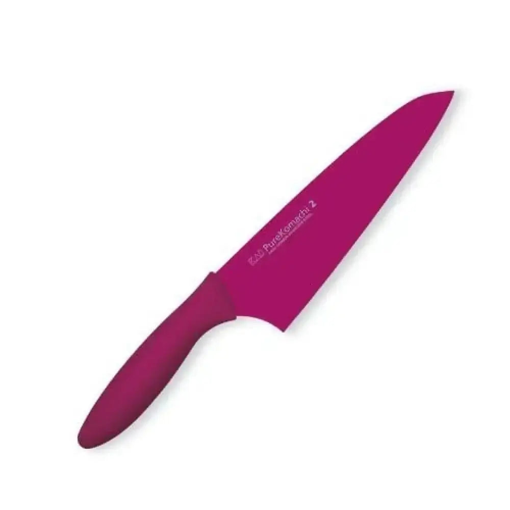 Pink knife on a white background