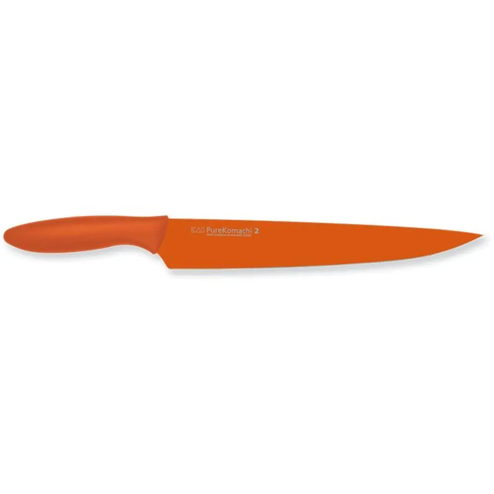 Orange knife on a white background