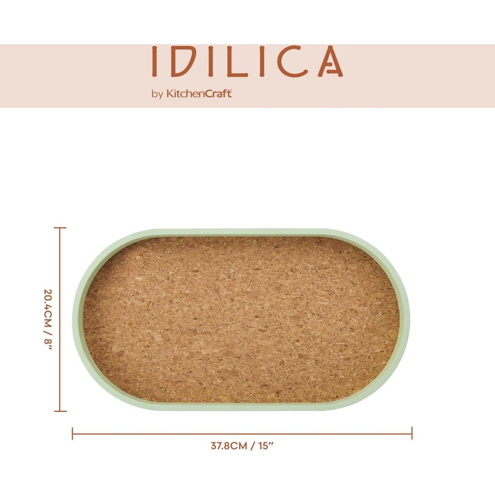 KitchenCraft Idilica Serving Tray Wood/Cork 38x20cm