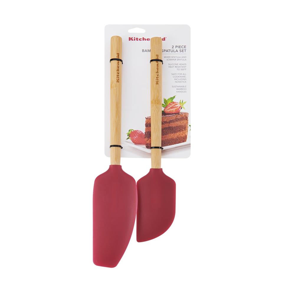 KitchenAid Birchwood Mini Spatula Set of 2 Red